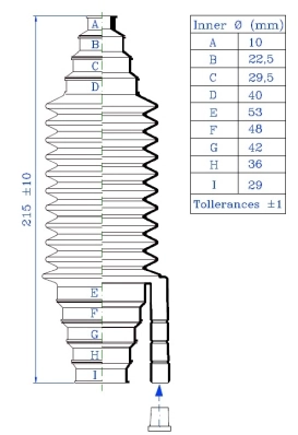 84278 GKN-Spidan Пыльник рулевой тяги