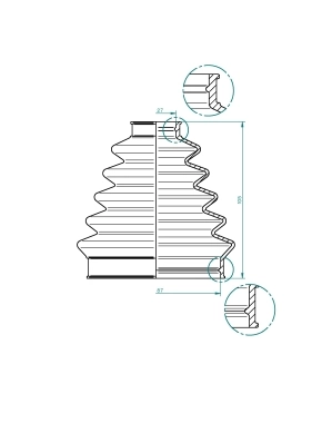 Пыльник шарнира привода на Mercedes Sprinter I 2-t 901, 902
