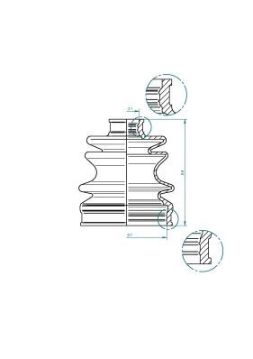 Fuelle, árbol de transmisión exterior izquierdo Chevrolet Kalos