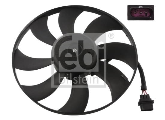 Ventilador elétrico de esfriamento montado (motor + roda de aletas) Skoda Fabia 2 5J2, 542, 572, 582