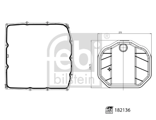 Фильтр коробки автомат Febi 182136 цена, от 68.85 USD