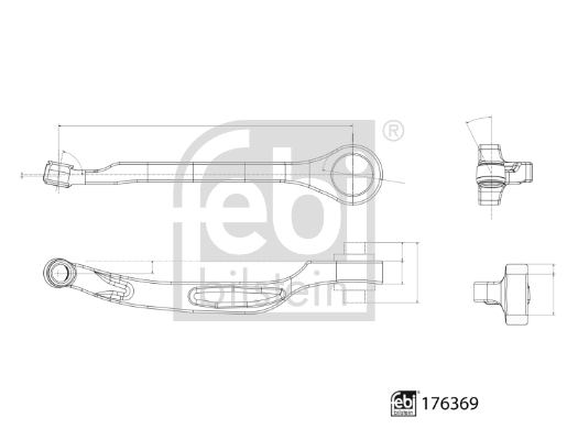 Правый рычаг передней нижней подвески Febi 176369 цена, от 99.66 USD