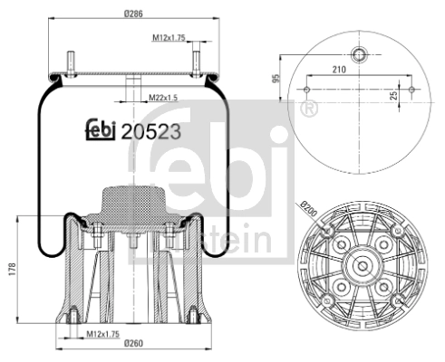 Пневмоподушка задняя Continental/Siemens 4023NP03