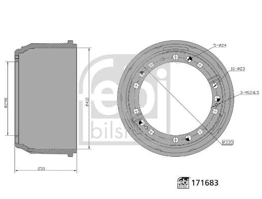 Купить A3874210001 Mercedes Барабан тормозной передний