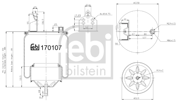 RML76420C Blacktech Пневмоподушка моста