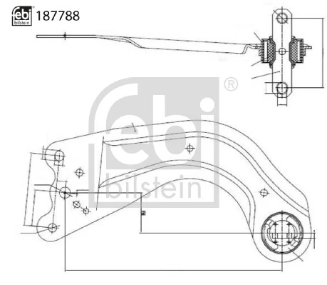 Рычаг (тяга) задней подвески продольный нижний левый Febi 187788 цена, от 58.84 USD