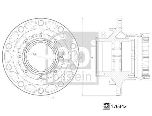 Ступицы задних колес Scania 1946273 цена, от 287.42 USD