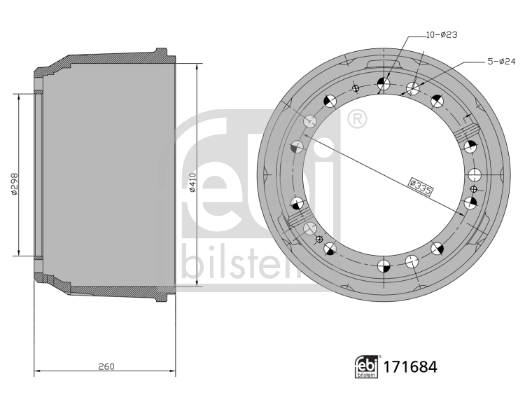 Барабан тормозной передний Mercedes A6584210301 цена, от 149.26 USD
