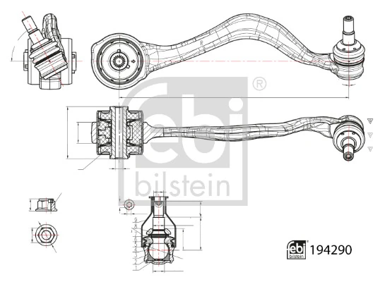 Правый рычаг передней нижней подвески Raiso RL890904B цена, от 53.33 USD