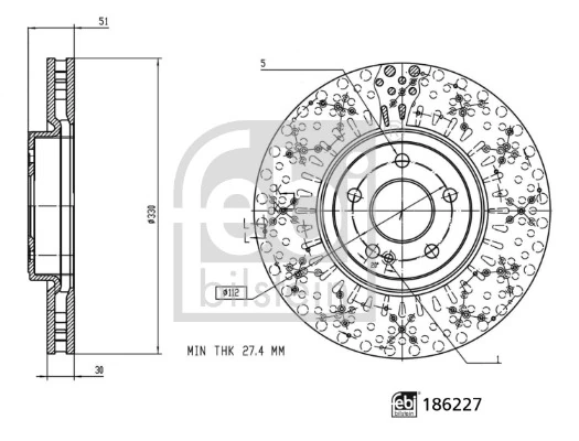 Купить A247421201207 Mercedes Ротор тормозной