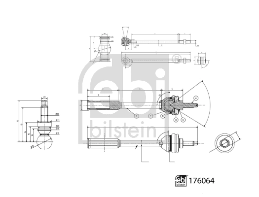 Растяжка задней подвески Febi 176064 цена, от 45.56 USD
