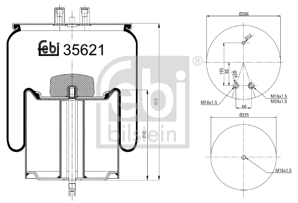 Пневмоподушка/пневморессора моста заднего Continental/Siemens 4912NP07 цена, от 91.06 USD