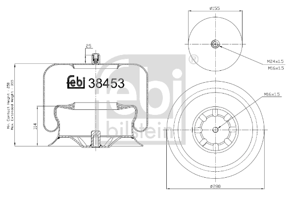 Пневморессора моста Mercedes A9423204421