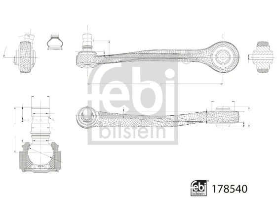 178540 Febi Рычаг передней подвески верхний левый