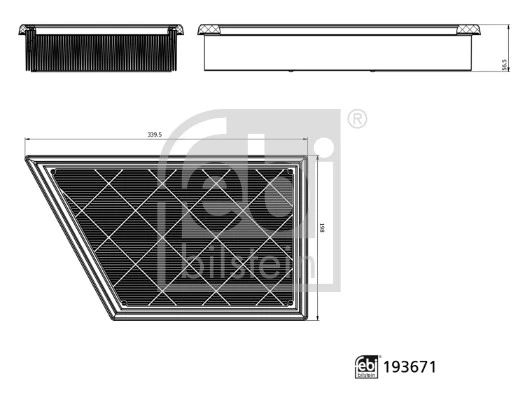 ELP9682 Mecafilter Воздушный фильтр двигателя