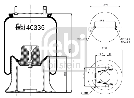 Рессора пневматической подвески Continental/Siemens 4159NP03 цена, от 52.25 USD