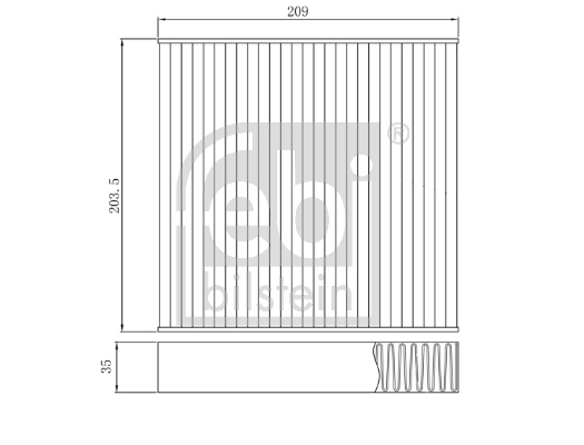 Фильтр воздушный отопителя Febi 174913 цена, от 8.89 USD