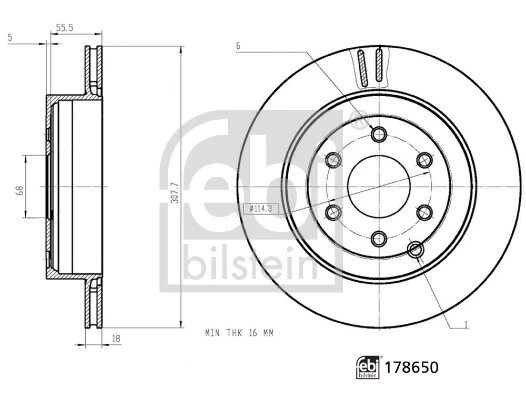 Задний тормозной диск Febi 178650 цена, от 40.85 USD