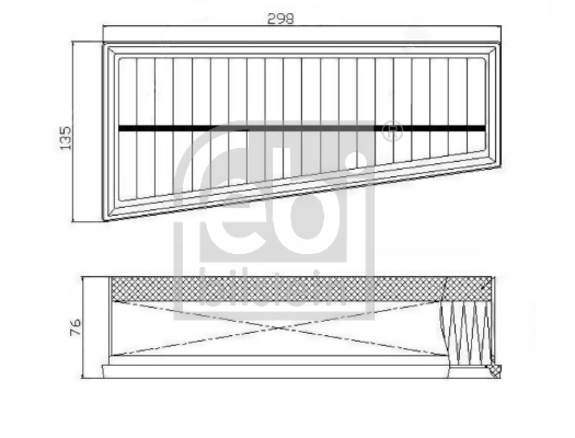 Элемент воздушного фильтра Febi 172765 цена, от 11.40 USD