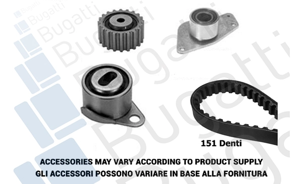 Correia do mecanismo de distribuição de gás, kit Renault Clio 1 BC57, 5357