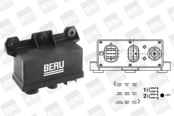 Купить GR067 Beru Реле свечей накала