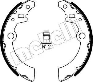 Колодки тормозные задние барабанные METELLI 530404