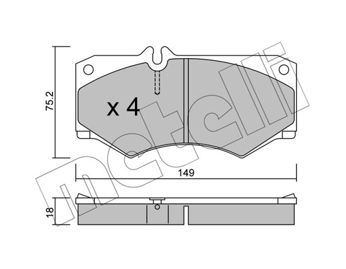 Колодки тормозные передние дисковые METELLI 2200140