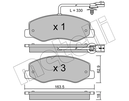 Колодки тормозные задние дисковые METELLI 2209000