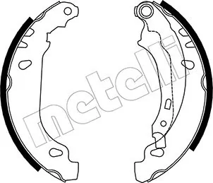 Колодки тормозные задние барабанные METELLI 530328