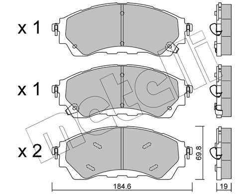 Задние тормозные колодки JB3C2001AC Ford