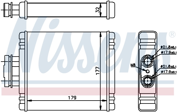 Радиатор отопителя Nissens 73654