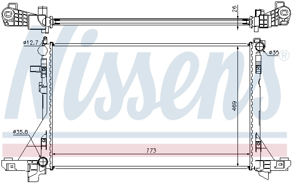 Радиатор 630733 Nissens