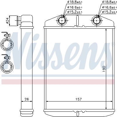 Радиатор отопителя Nissens 76514