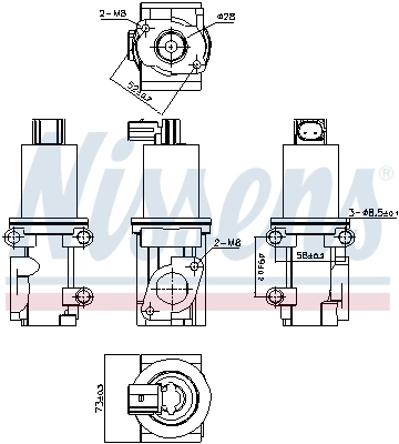 98185 Nissens Клапан рециркуляции отработавших газов EGR