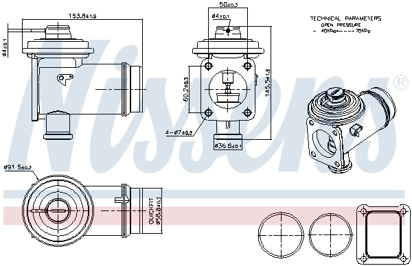 98352 Nissens Клапан рециркуляции отработавших газов EGR