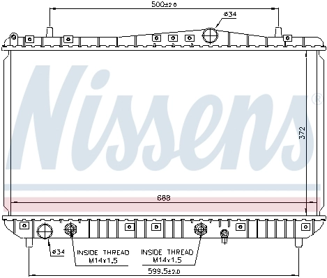 Радиатор охлаждения Nissens 61665