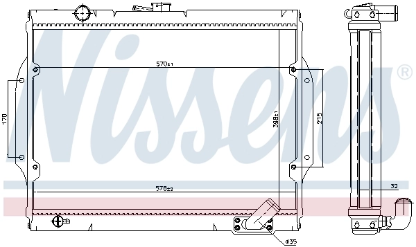 Radiador de esfriamento de motor Mitsubishi L 200 2 K4T