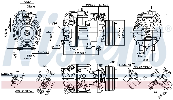 Насос кондиционера Nissens 890218