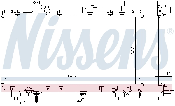Радиатор охлаждения Nissens 64806