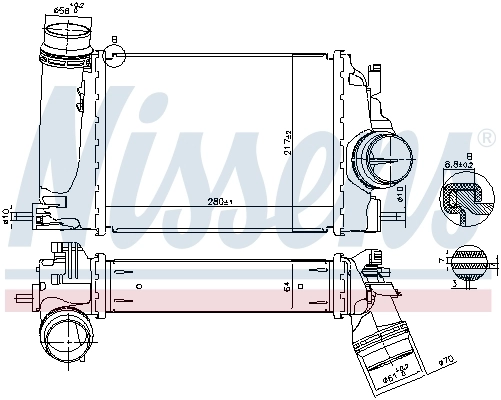 Радиатор интеркуллера Renault (RVI) 144614ED1A