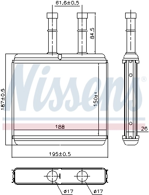 Радиатор отопителя Nissens 76504