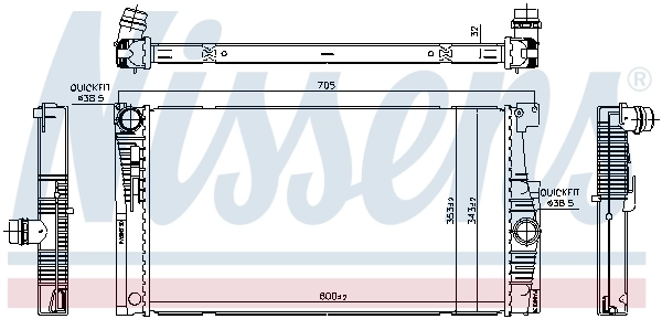 Радиатор охлаждения Nissens 60839