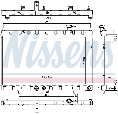NIS606312 Nissens Радиатор основной