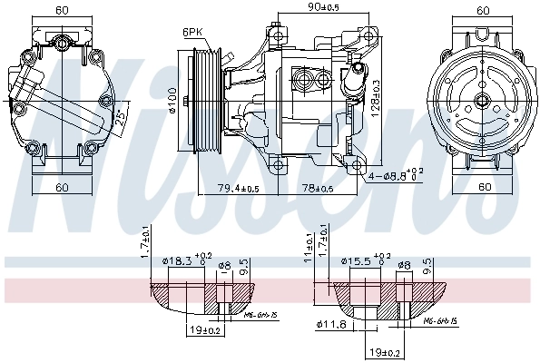 Compressor de aparelho de ar condicionado Fiat Siena 178