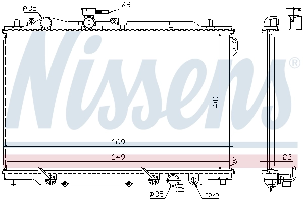 Радиатор охлаждения Nissens 62444A