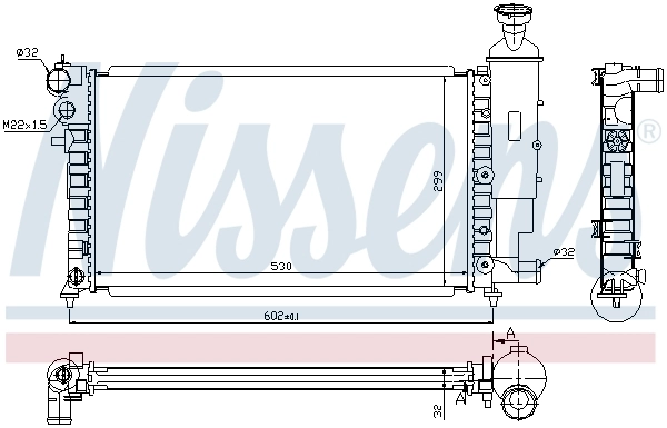 Радиатор охлаждения Nissens 63521A