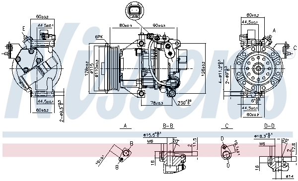 89554 Nissens Компрессор хладагента
