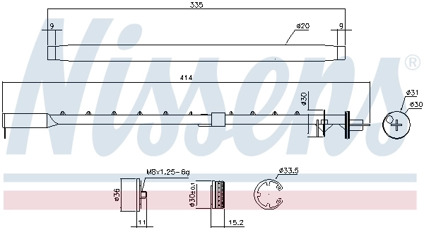 Ресивер кондиционера Nissens 95580