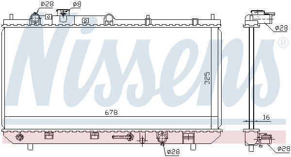 Радиатор охлаждения Nissens 624041