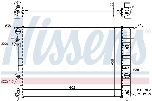 Радиатор 63072A Nissens